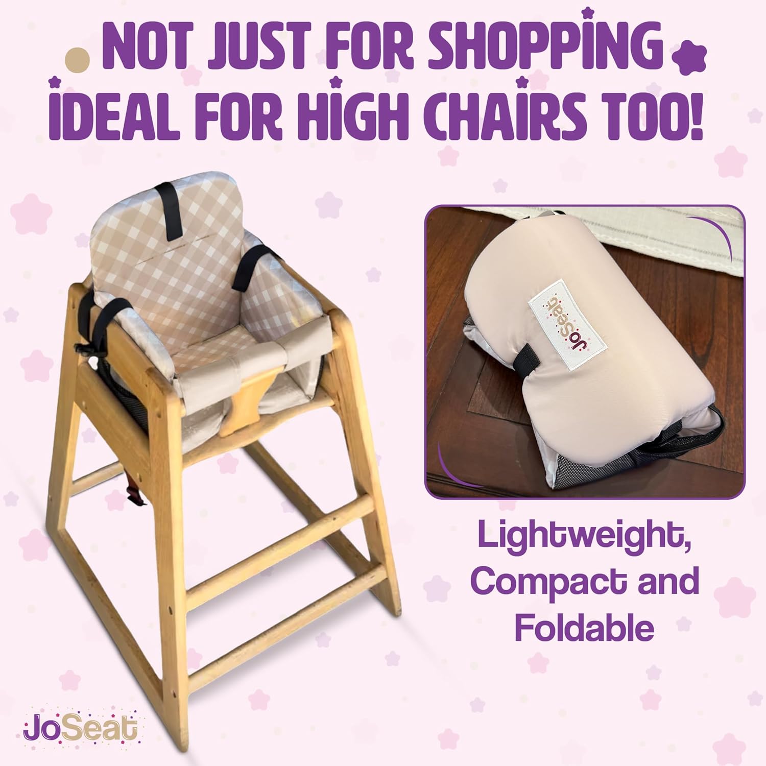 Shopping Cart Cover for Baby (Beige Diagonal Checkered)