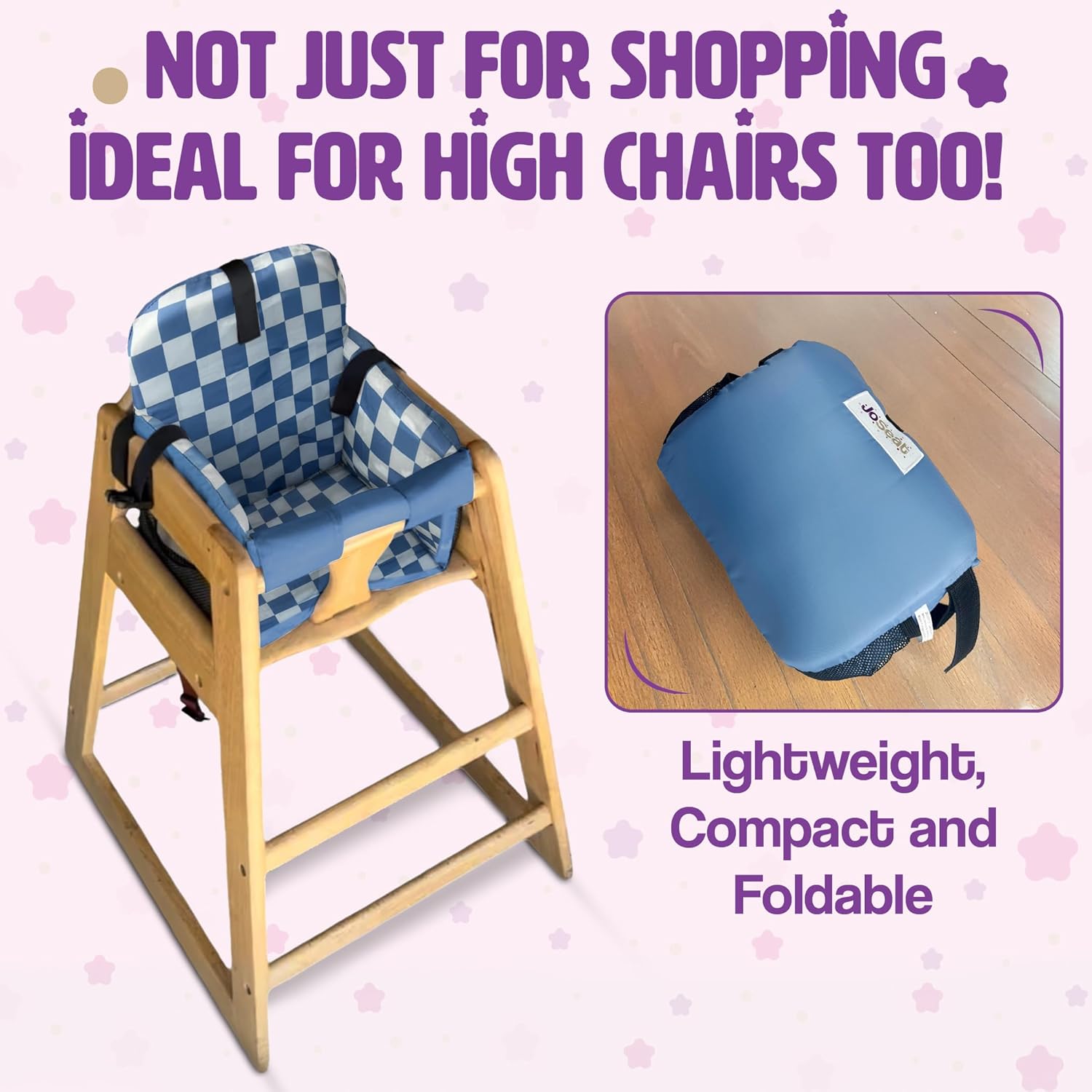 Shopping Cart Cover for Baby (Blue Checkered)