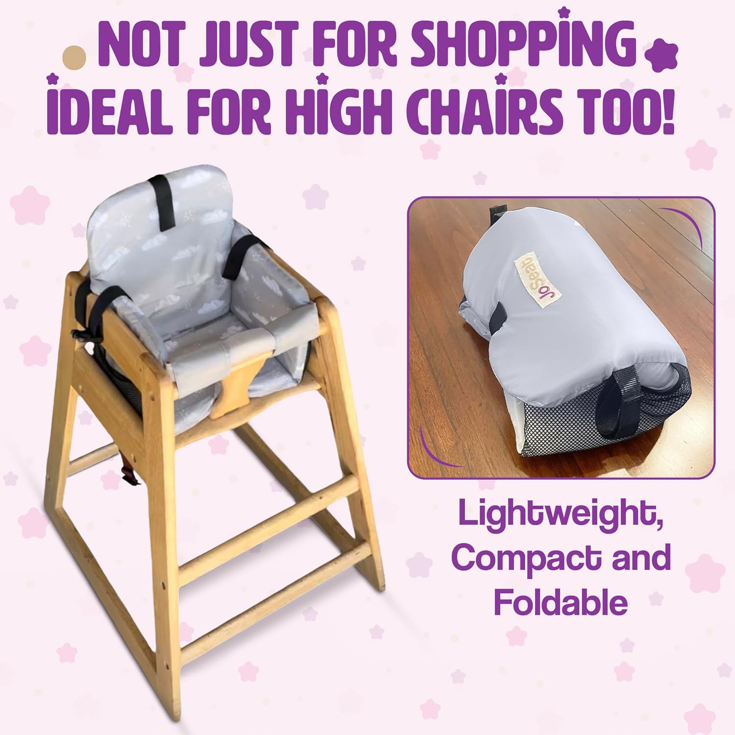 Shopping Cart Cover for Baby (Grey Clouds)