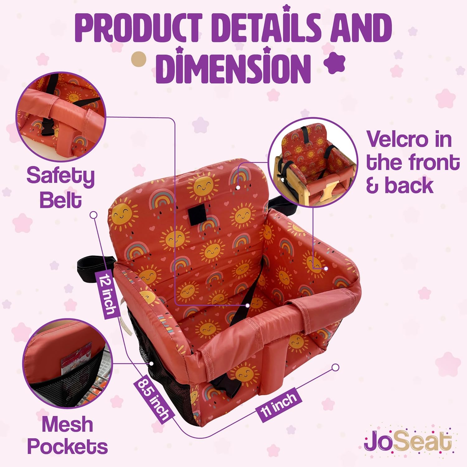 Shopping Cart Cover for Baby (Sun Rainbows)