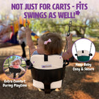 Shopping Cart Cover for Baby (Beige Diagonal Checkered)