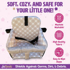 Shopping Cart Cover for Baby (Beige Diagonal Checkered)