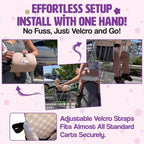 Shopping Cart Cover for Baby (Beige Diagonal Checkered)