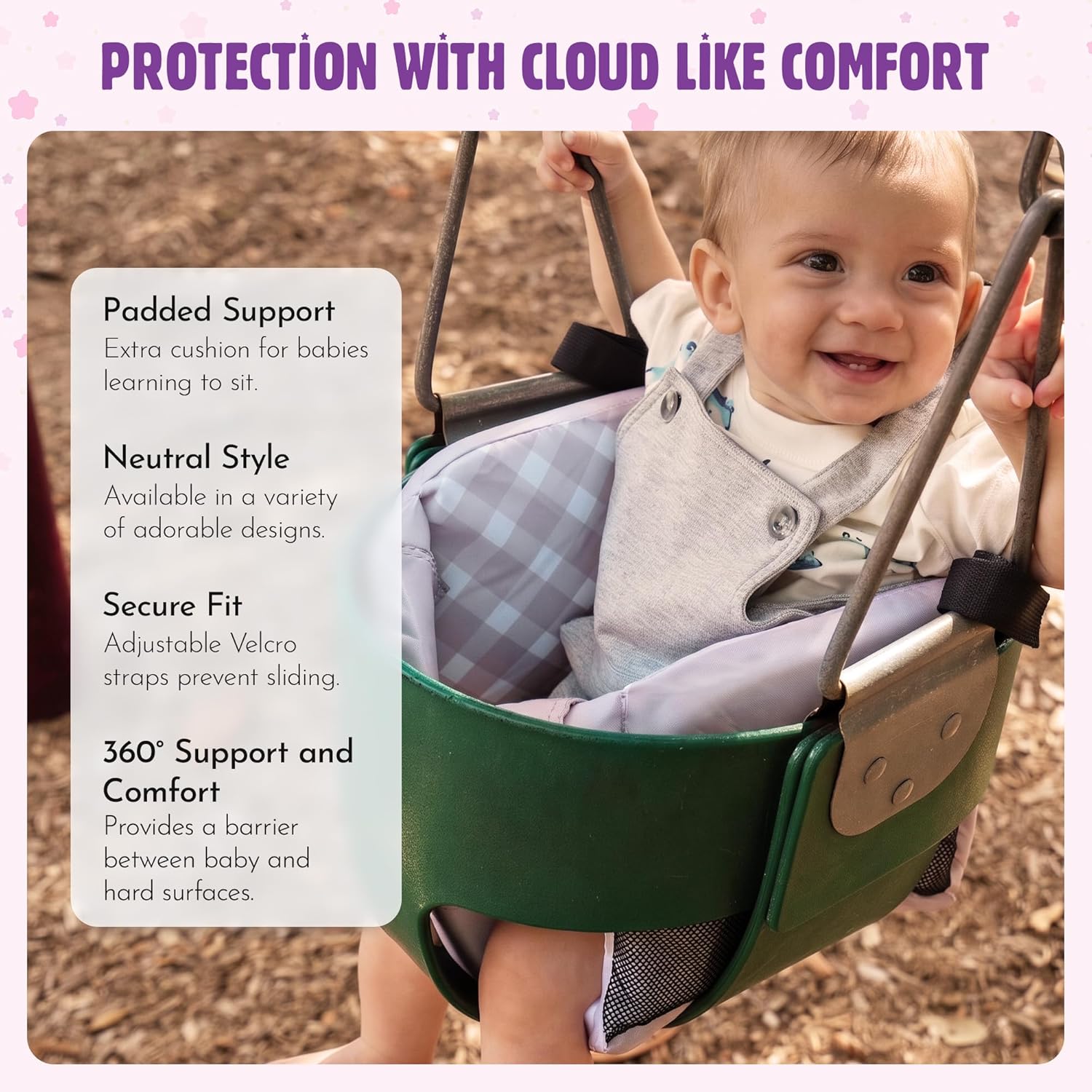 Shopping Cart Cover for Baby (Beige Diagonal Checkered)
