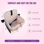 Shopping Cart Cover for Baby (Beige Diagonal Checkered)