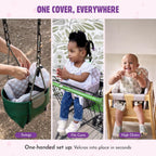 Shopping Cart Cover for Baby (Beige Diagonal Checkered)
