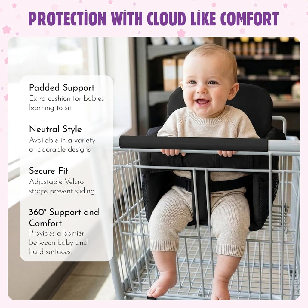 Shopping Cart Cover for Baby (Black)