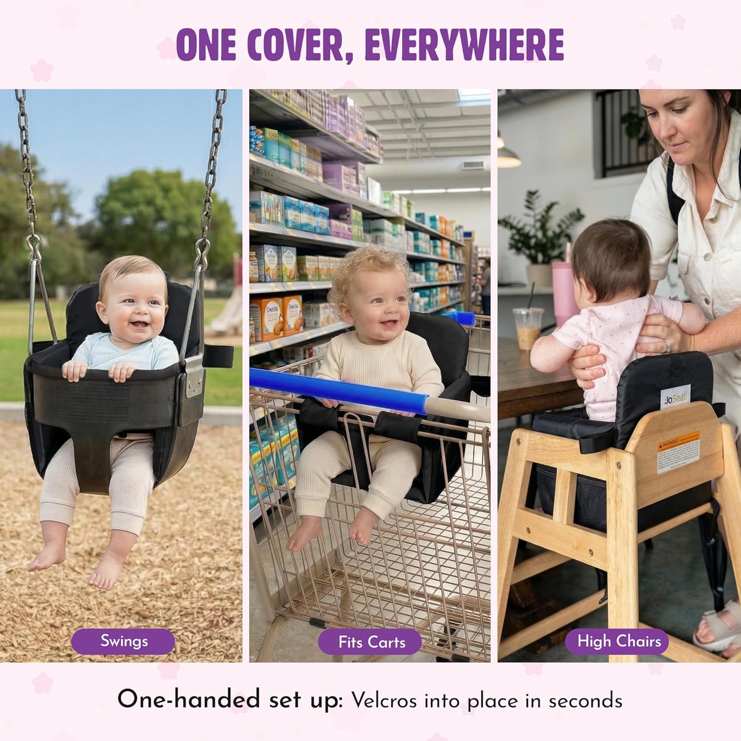 Shopping Cart Cover for Baby (Black)