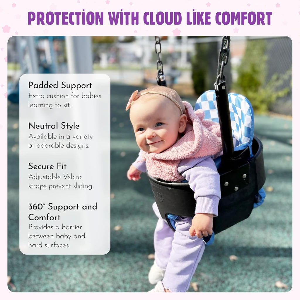 Shopping Cart Cover for Baby (Blue Checkered)