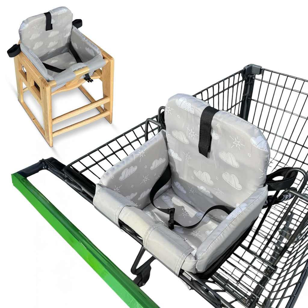 Shopping Cart Cover for Baby (Grey Clouds)