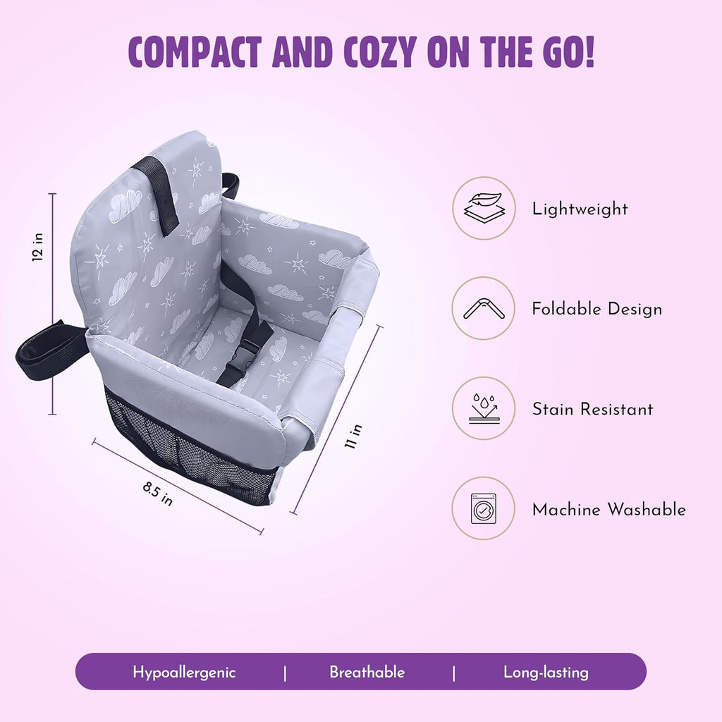 Shopping Cart Cover for Baby (Grey Clouds)