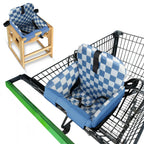 Shopping Cart Cover for Baby (Blue Checkered)
