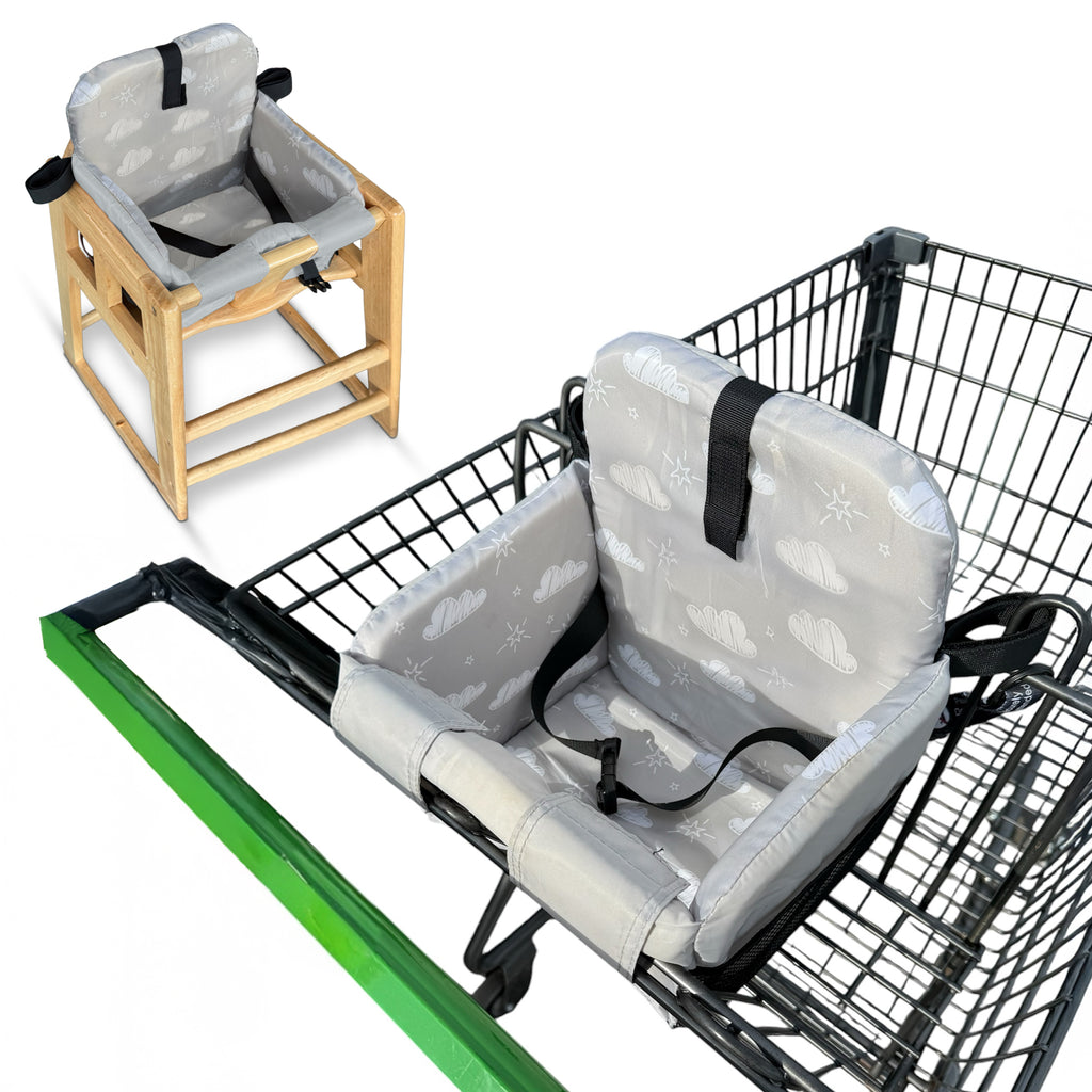 Shopping Cart Cover for Baby (Grey Clouds)