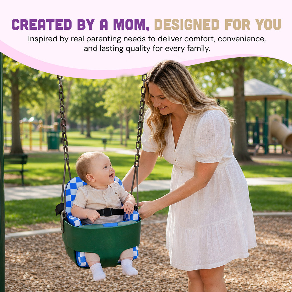 Shopping Cart Cover for Baby (Blue Checkered)
