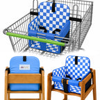 Shopping Cart Cover for Baby (Blue Checkered)