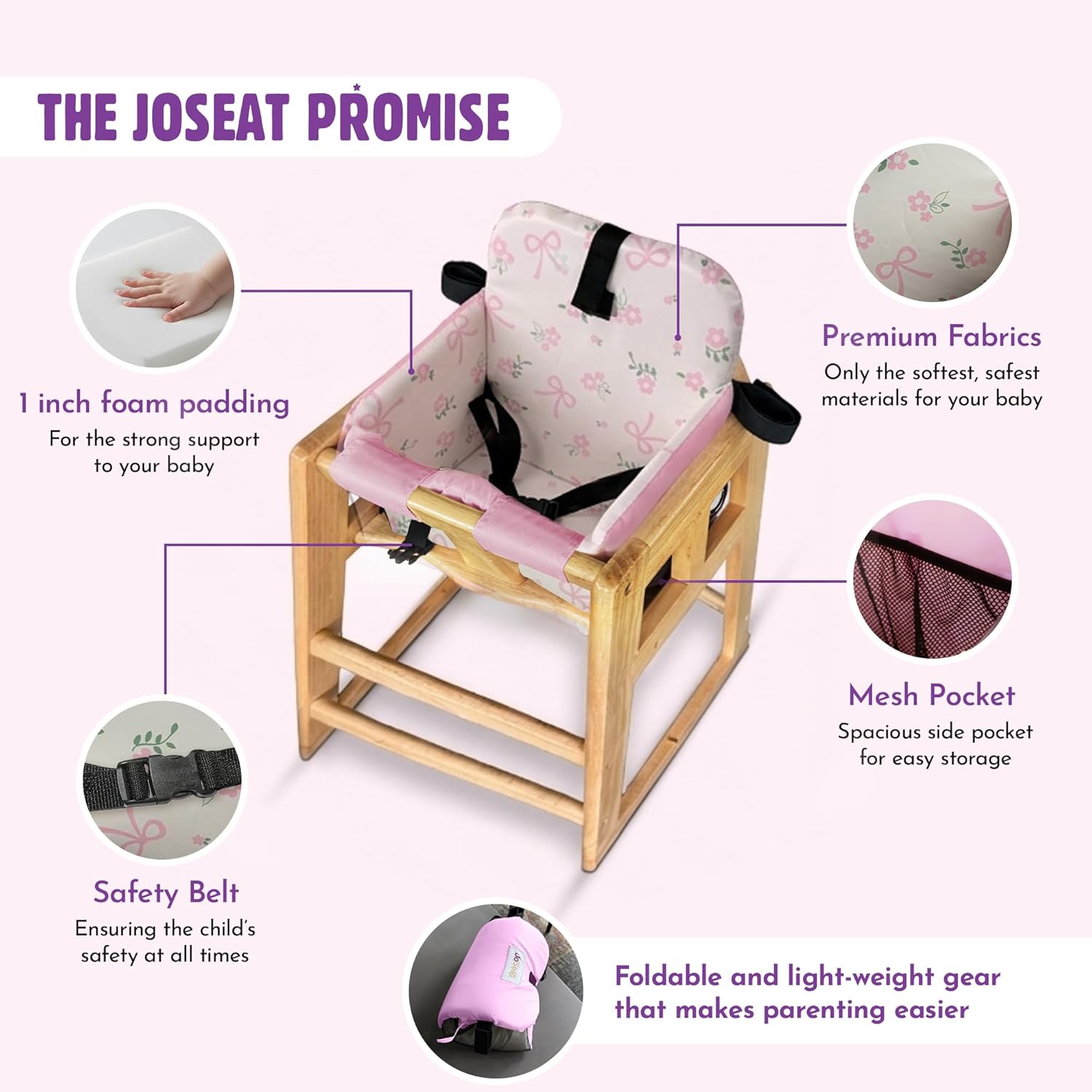 Shopping Cart Cover for Baby (Pink Bows)