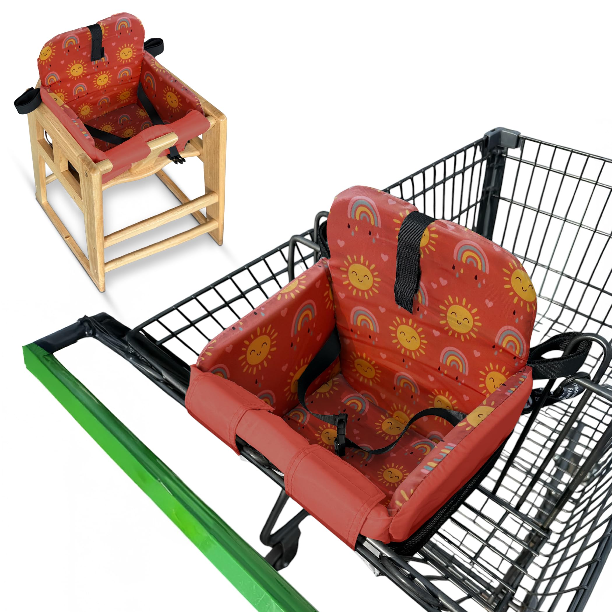 Shopping Cart Cover for Baby (Sun Rainbows)